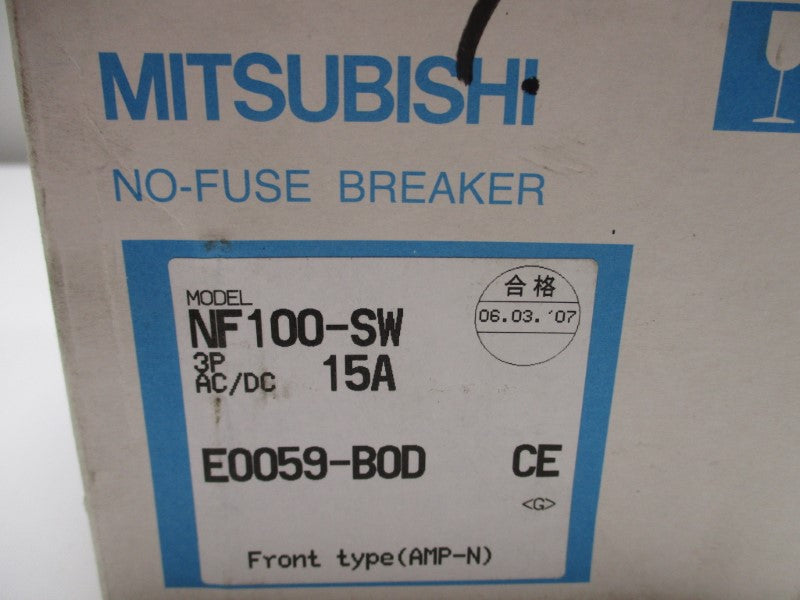 MISUBISHI NF100-SW NO-FUSE BREAKER 15A AC220V NSMP