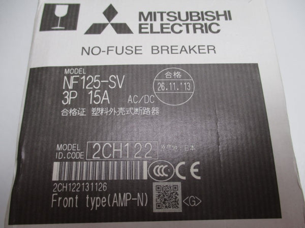 MITSUBISHI NF125-SV3P15A CIRCUIT BREAKER 15A NSMP