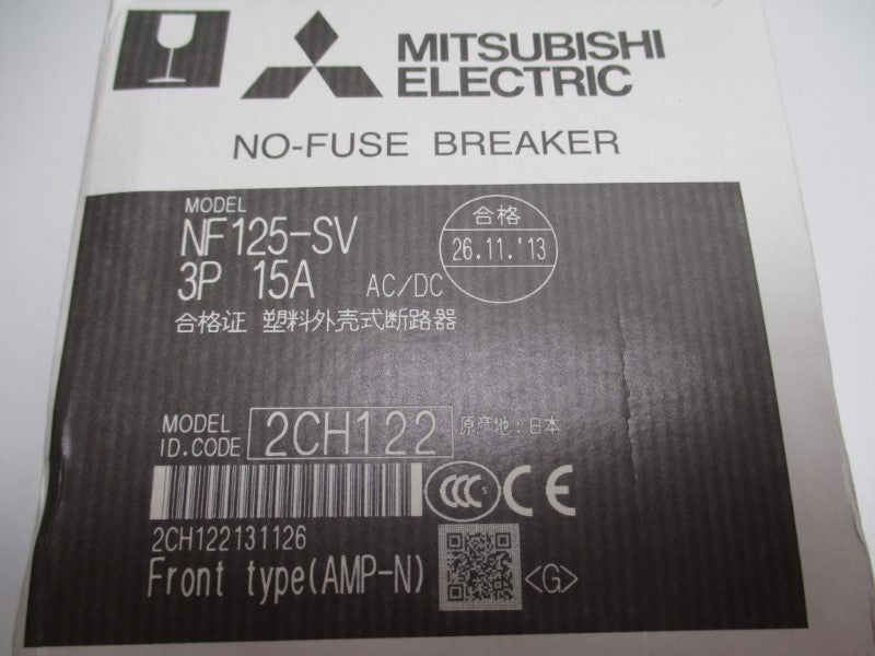 MITSUBISHI NF125-SV3P15A CIRCUIT BREAKER 15A NSMP
