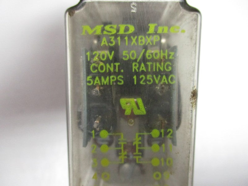 MSD A311XBXP RELAY 120V UNMP