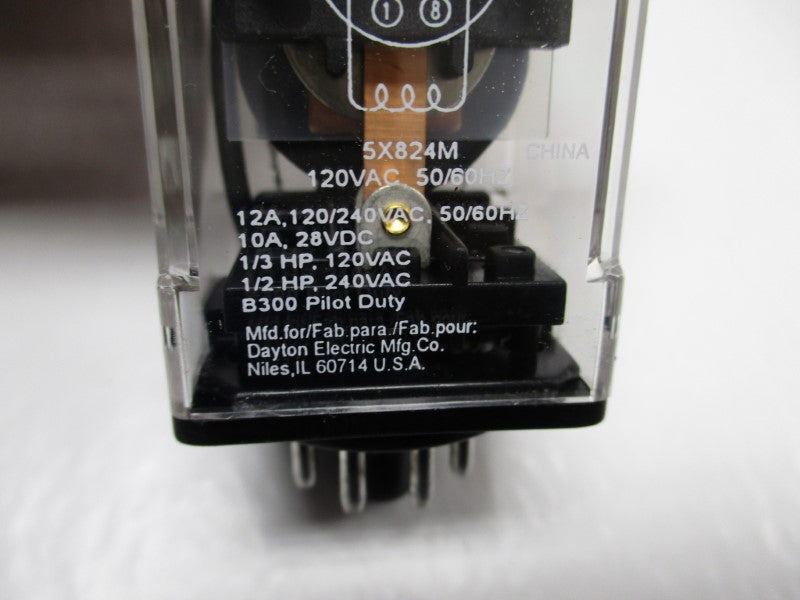 DAYTON 5X824M RELAY 120VAC 12A NSMP