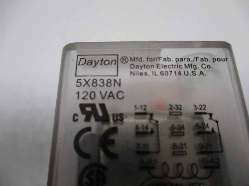 DAYTON 5X838N RELAY 120VAC 16A * NEW IN ORIGINAL PACKAGE *