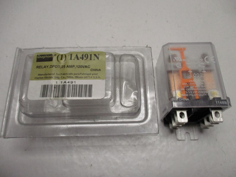 DAYTON 1A491N RELAY 120VAC 25A NSMP
