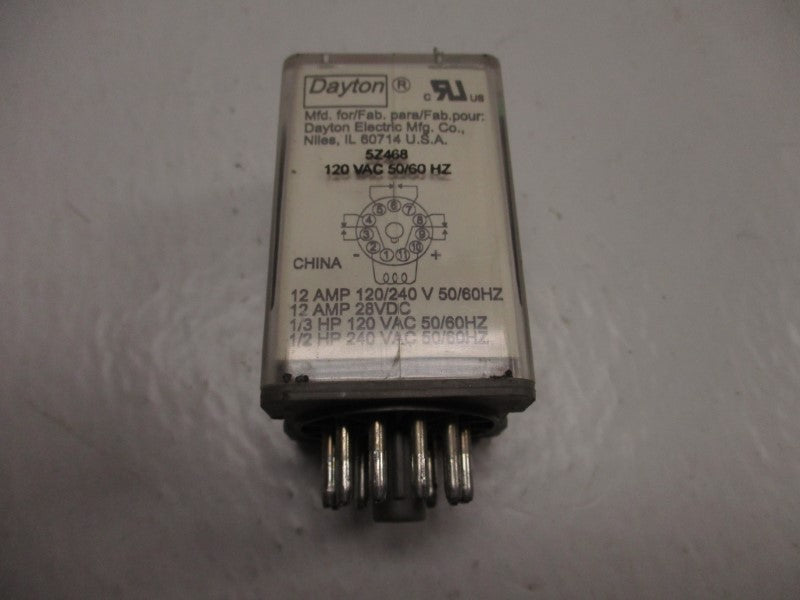 DAYTON 5Z468 RELAY 120VAC 12A UNMP