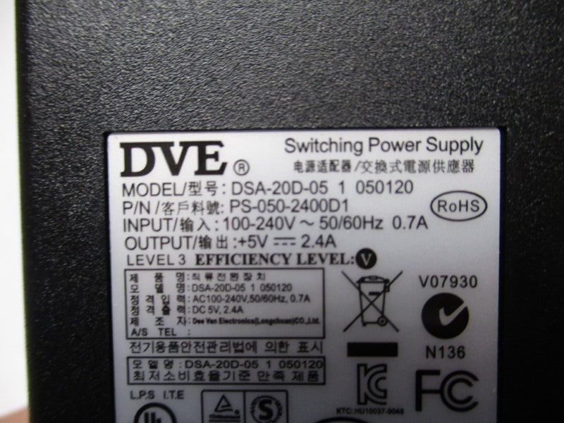 DVE DSA-20D-05 PS-050-2400D1-NA NSMP