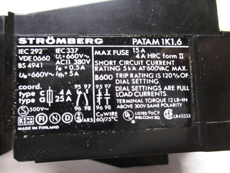 STROMBERG PATAM1K1.6 NSMP