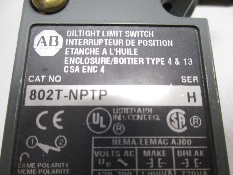 ALLEN BRADLEY 802T-NPTP SER. H NSNP