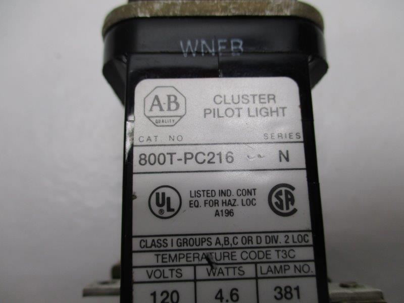 ALLEN BRADLEY 800T-PC216XGXR SER. N  UNMP