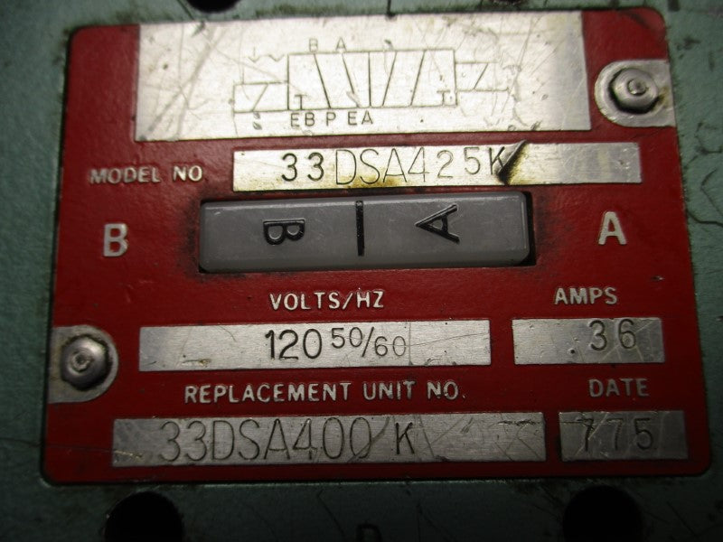 NUMATICS 33DSA400K 120VAC UNMP