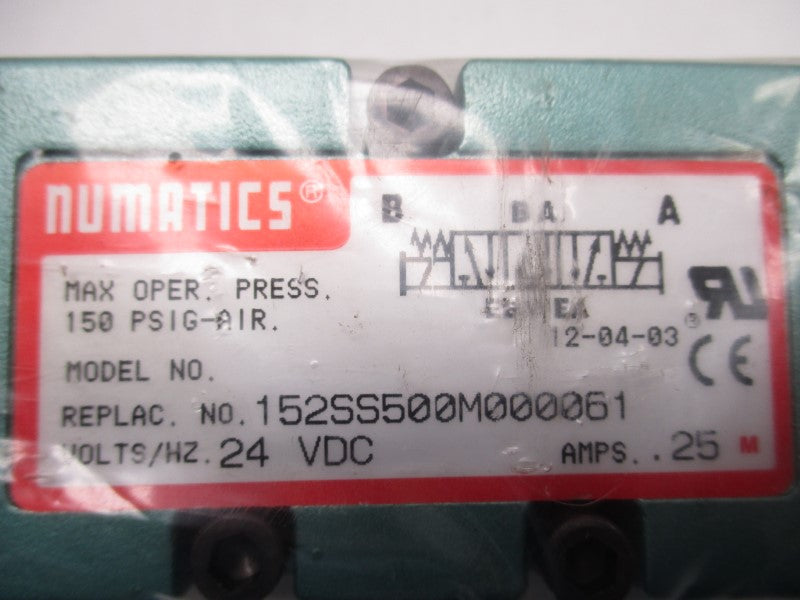 NUMATICS 152SS500M000061 24VDC .25A 150PSI NSNP