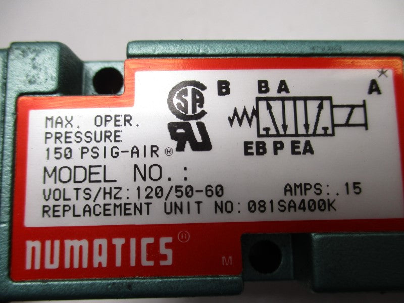 NUMATICS 081SA400K 120VAC NSNP
