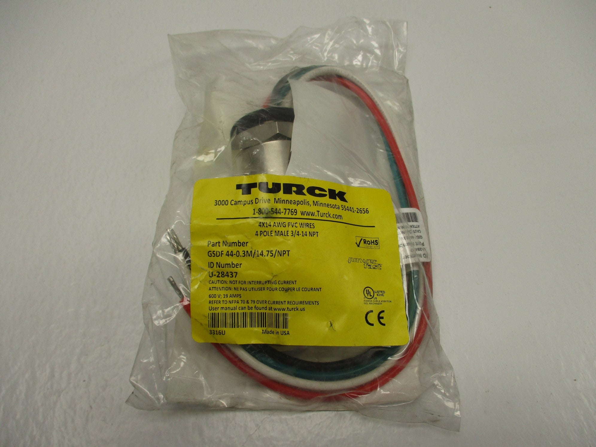 TURCK GSDF44-0.3M/14.75/NPT NSMP