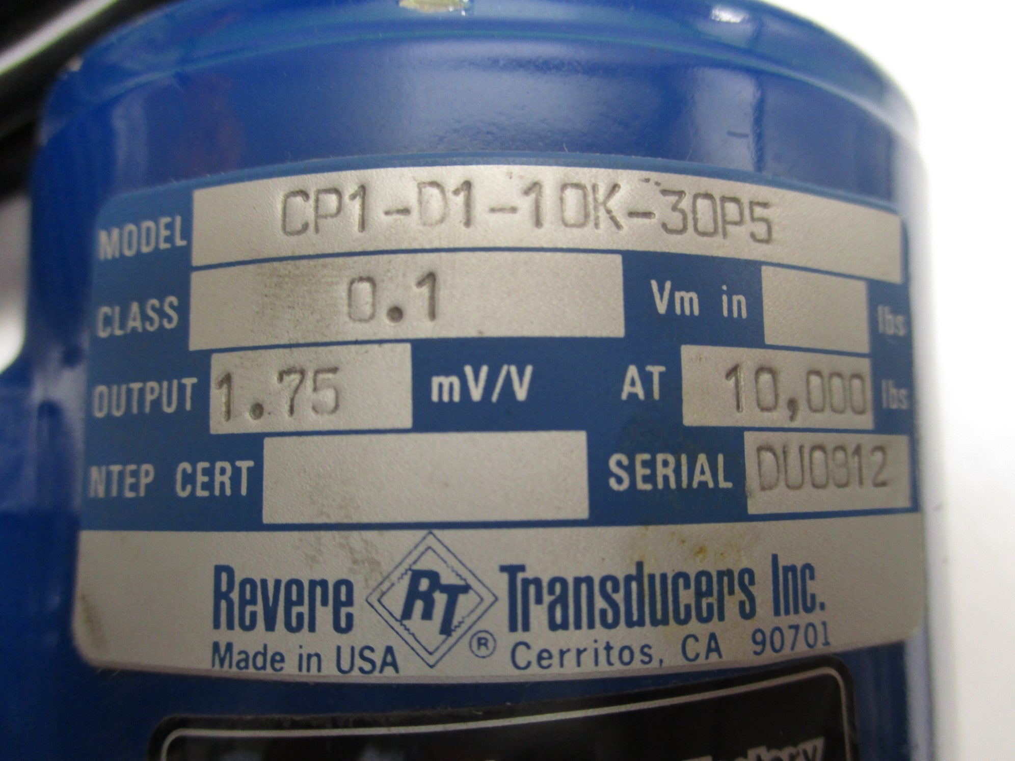 REVERE TRANSDUCERS CP1-D1-10K-30P5 NSNP