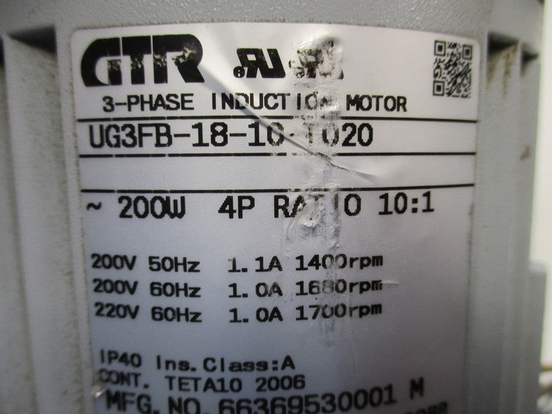 GTR UG3FB-18-10-T020 UNMP