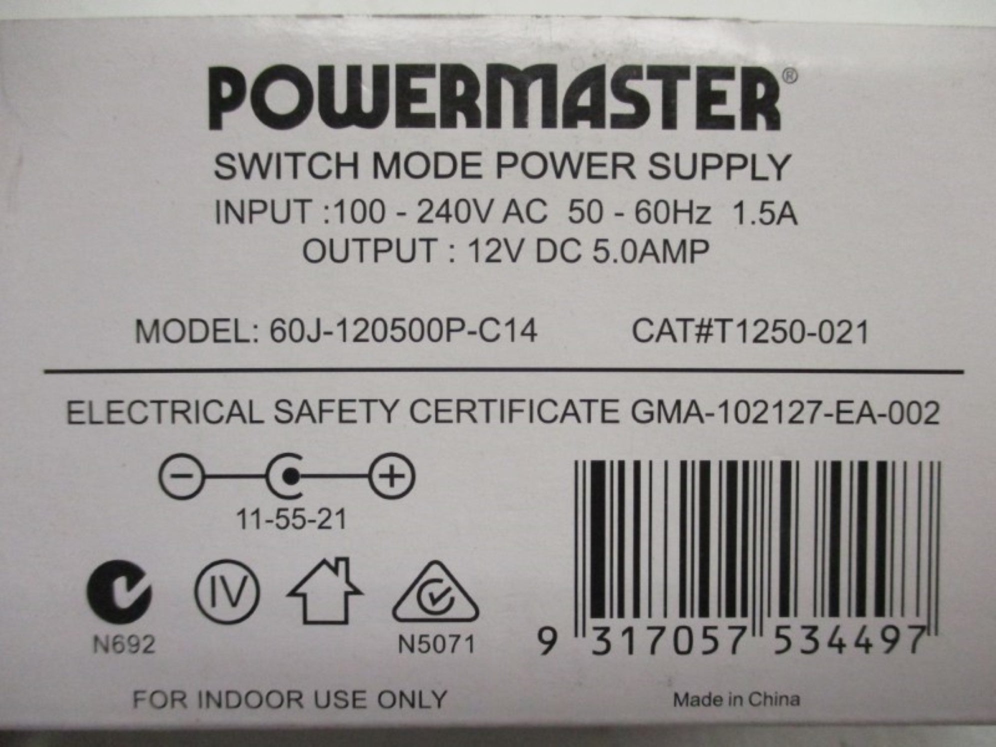 POWERMASTER 60J-120500P-C14 NSMP