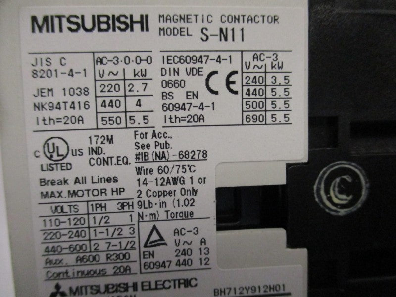 MITSUBISHI S-N11 100-110V NSNP