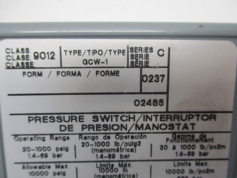 SQUARE D 9012GCW-1 NSNP