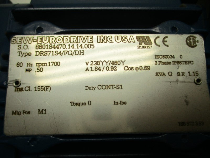 SEW-EURODRIVE DRS71S4/FG/DH NSNP