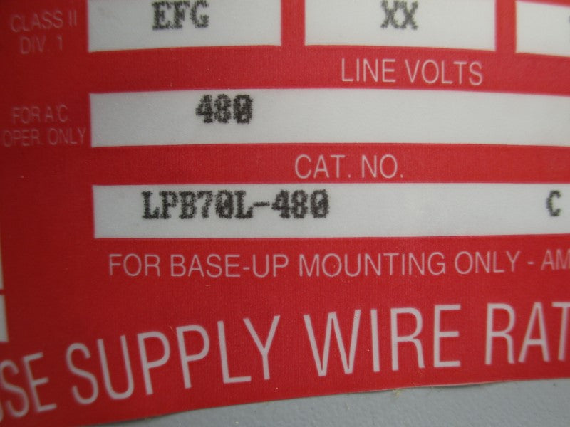 APPLETON LPB70L480 NSMP