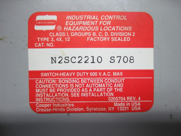 CROUSE-HINDS N2SC2210 NSNP