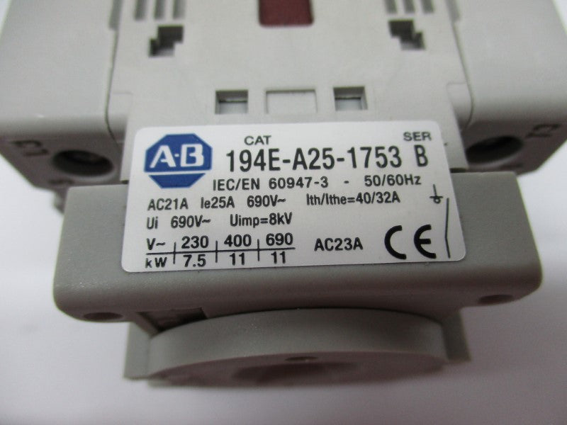 ALLEN BRADLEY 194E-A25-1753 SER. B NSMP