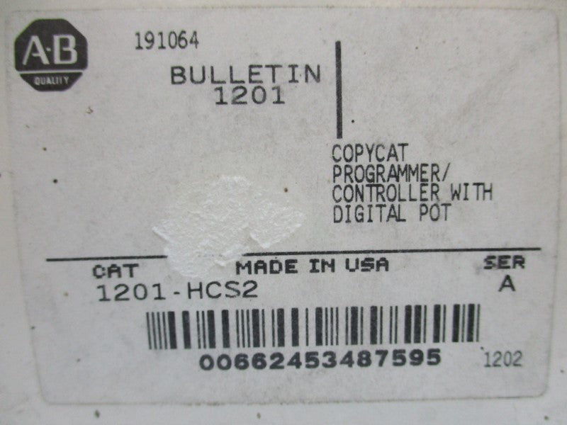 ALLEN BRADLEY 1201-HCS2 SER. A (WH) NSMP