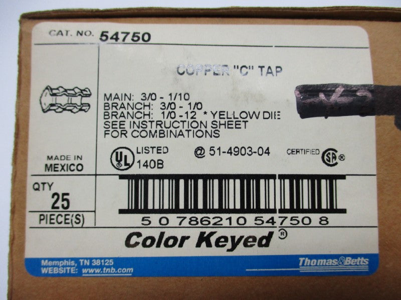 THOMAS&BETTS 54750 (PKG OF 25) NSMP