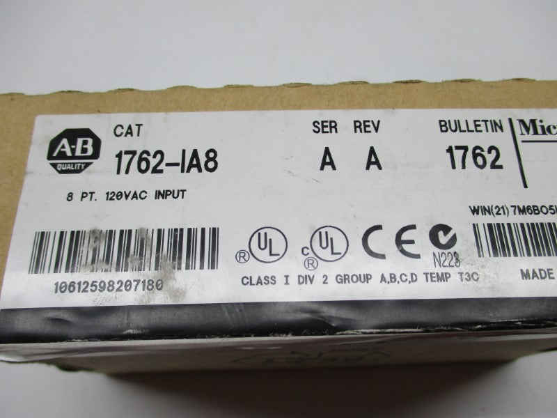 ALLEN BRADLEY 1762-IA8 SER. A REV. A NSMP