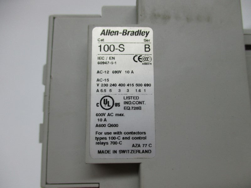 ALLEN BRADLEY 100-C37D10 SER. C 120V NSMP