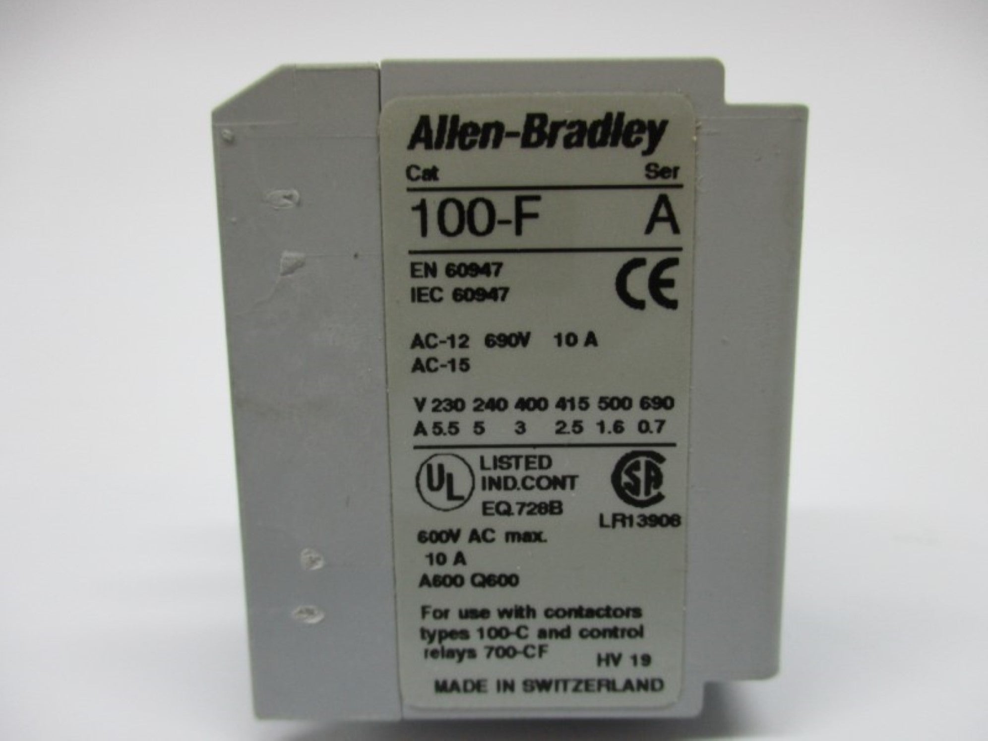 ALLEN BRADLEY 100-FA20 SER. A (WH) NSMP