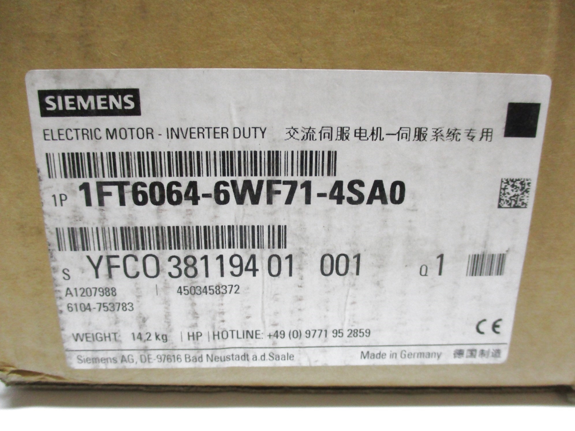 SIEMENS 1FT6064-6WF71-4SA0 NSMP