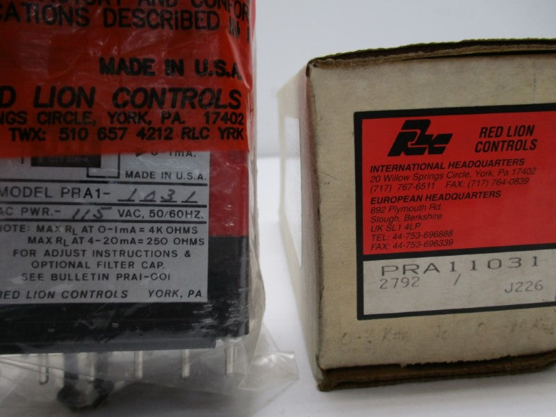 RED LION CONTROLS PRA11031  NSMP