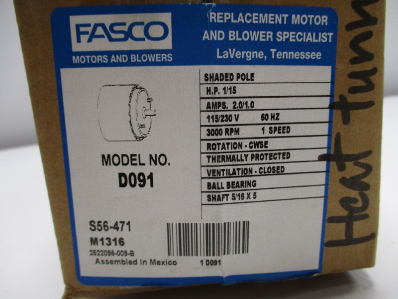 FASCO D091 * FACTORY SEALED *