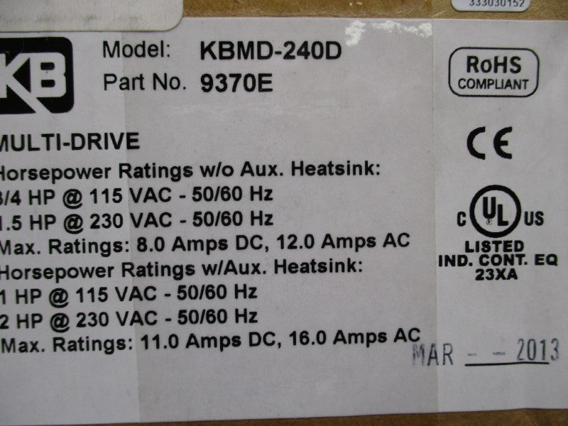 KB ELECTRONICS KBMD-240D (9370E) * FACTORY SEALED *