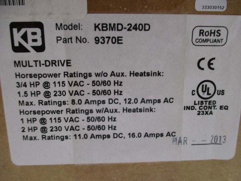 KB ELECTRONICS KBMD-240D (9370E) * FACTORY SEALED *