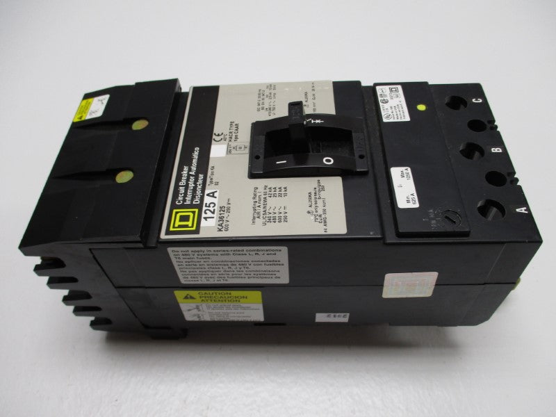 SQUARE D KA36125 CIRCUIT BREAKER 125A 600V (GREY) NSMP