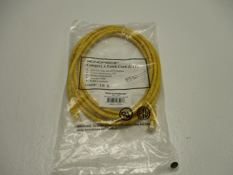 MONOPRICE CAT6-10-YELLOW NSMP