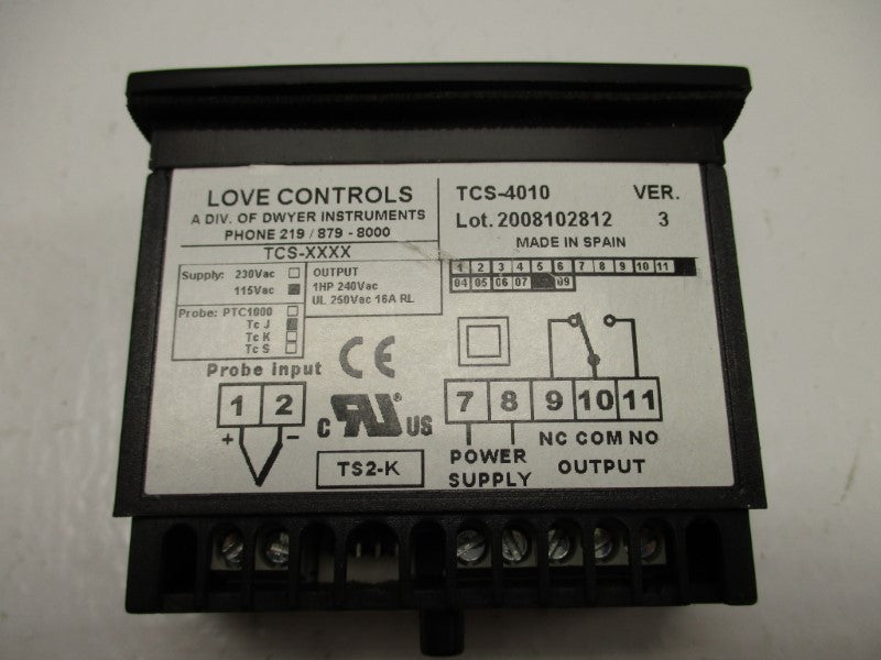 LOVE CONTROLS TCS-4010 NSNP