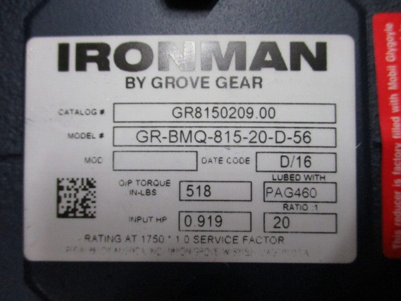 GROVE-GEAR GR-BMQ-815-20-D-56 NSMP
