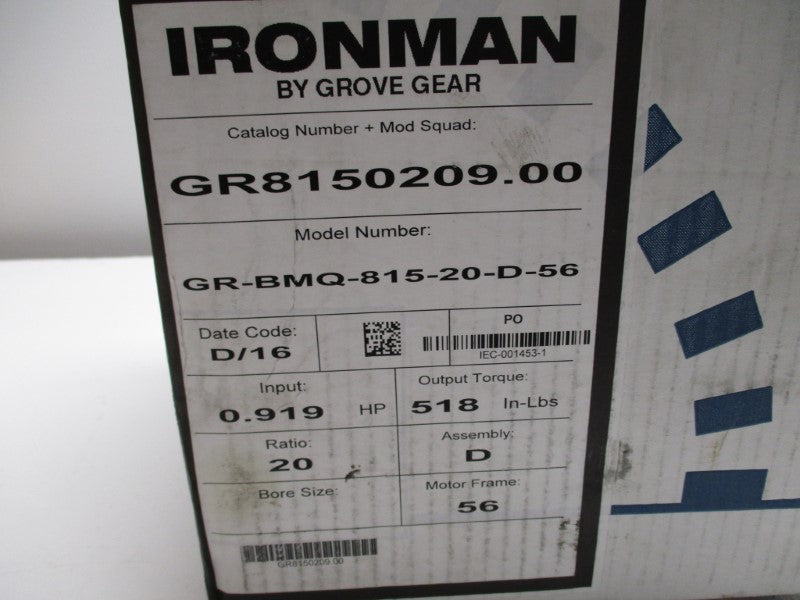 GROVE-GEAR GR-BMQ-815-20-D-56 NSMP