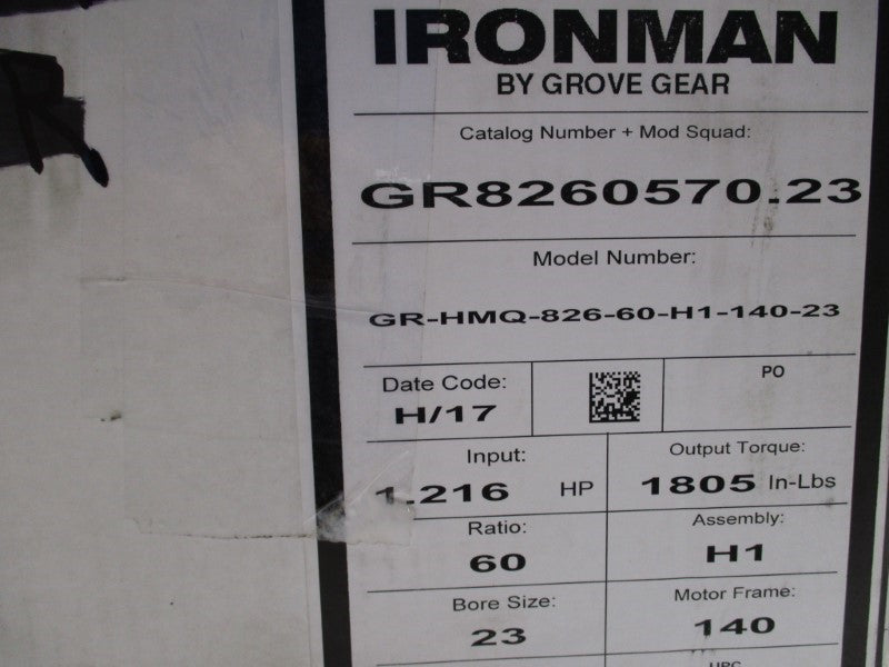 GROVE GEAR GR-HMQ-826-60-H1-140-23 NSMP