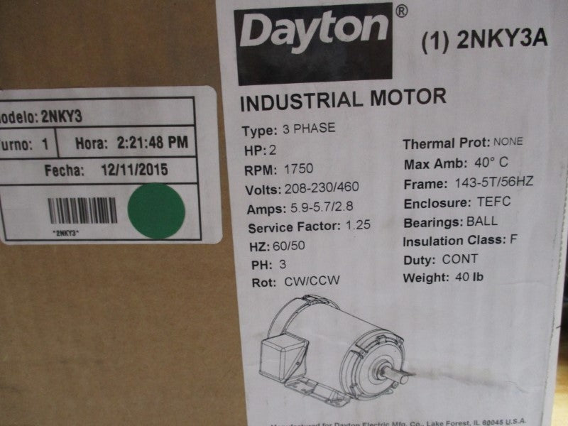 DAYTON 2NKY3A NSMP