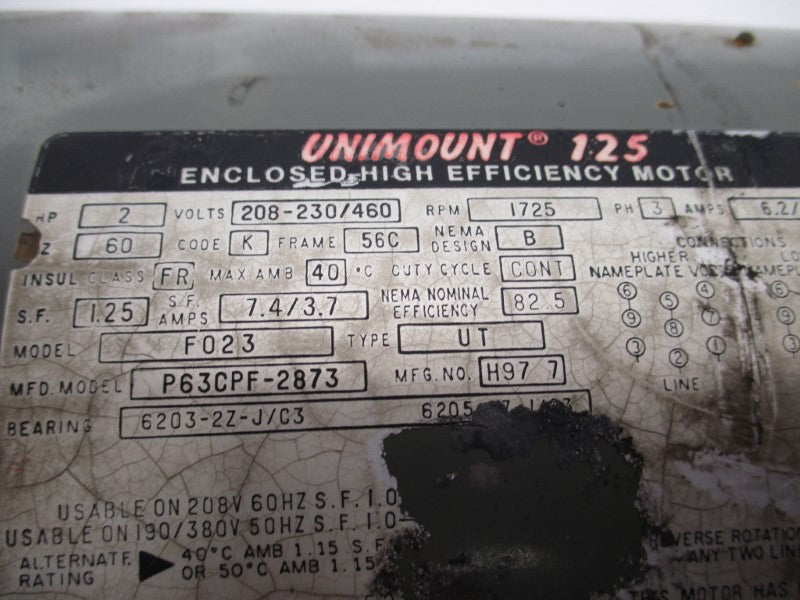 US MOTORS P63CPF-2873 UNMP