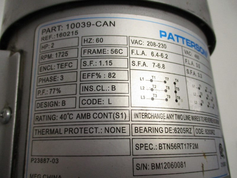 PATTERSON 10039-CAN UNMP