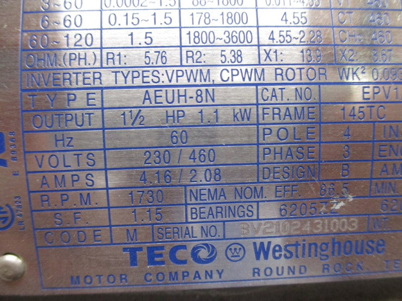 WESTINGHOUSE AEUH-8N UNMP
