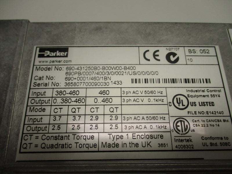 PARKER 690+0001/460/1BN NSMP