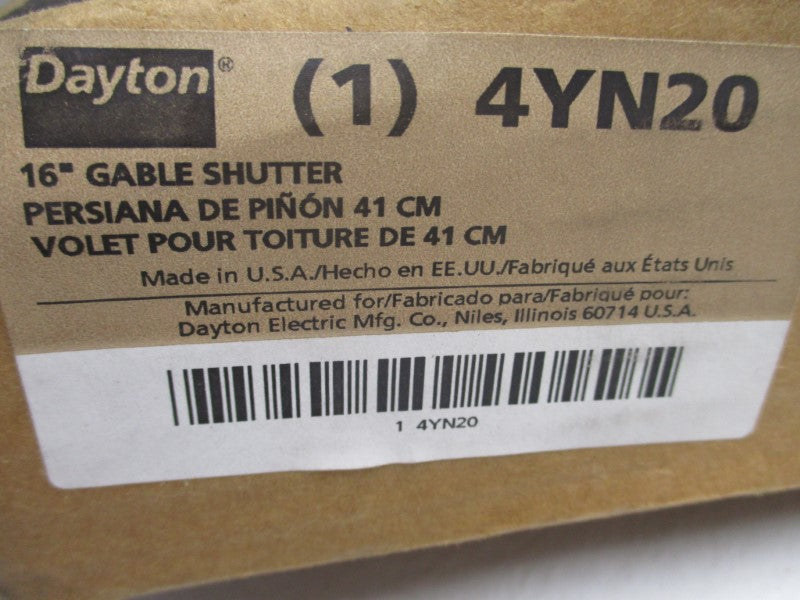 DAYTON 4YN20 NSMP