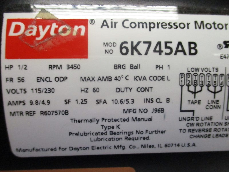 DAYTON 6K745AB NSNP