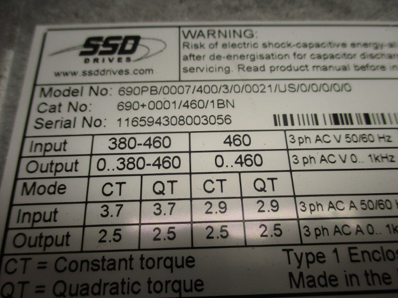SSD DRIVES 690+0001/460/1BN (AS IS) UNMP