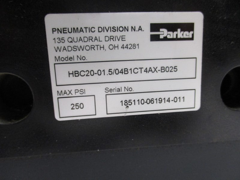 PARKER HBC20-01.5/04B1CT4AX-B025 NSNP